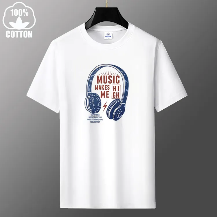 男士纯棉短袖T恤男2025新款夏季休闲圆领重磅全棉体恤半袖男