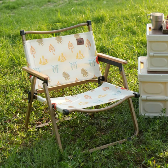 【原始人花色克米特椅】户外折叠椅承重露营钓鱼凳超轻靠背椅写生