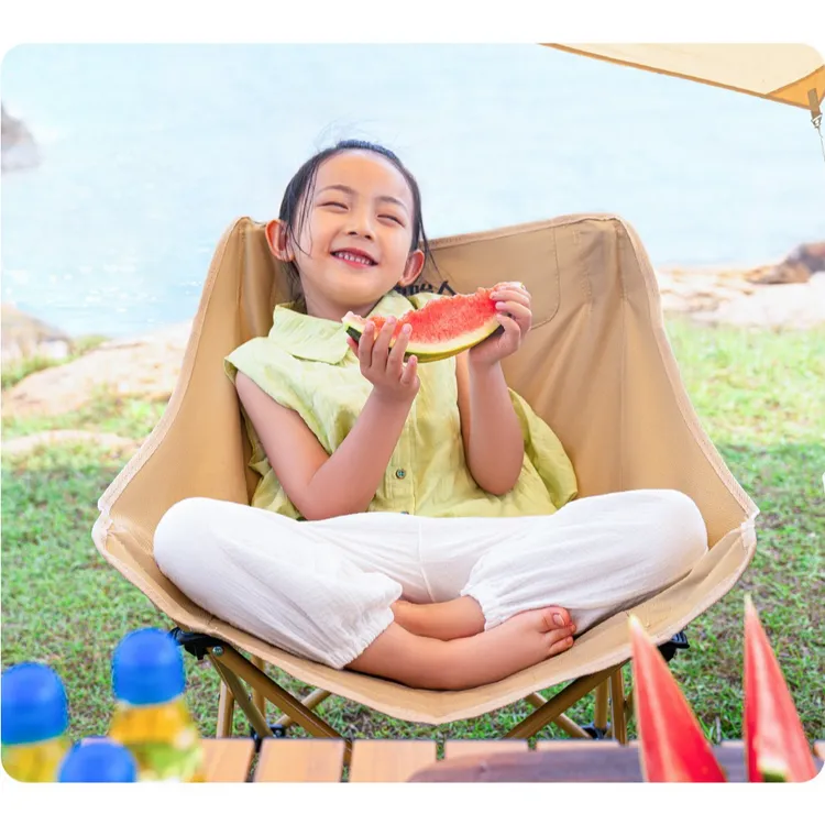 【原始人儿童月亮椅C】户外折叠椅便携钓鱼椅导演椅加高装备舒适