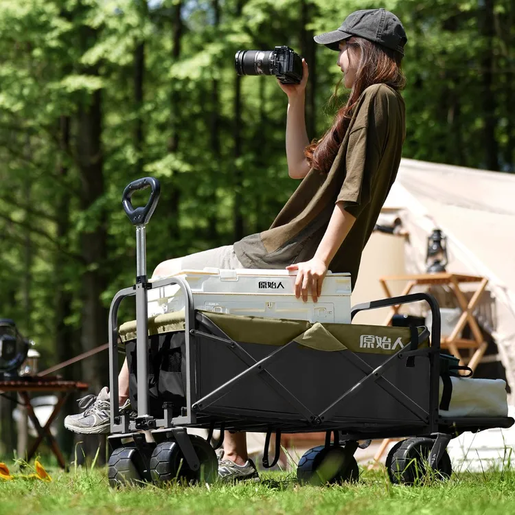 【原始人四海推车】户外可折叠露营车野餐车营地拖车拉杆露营装备