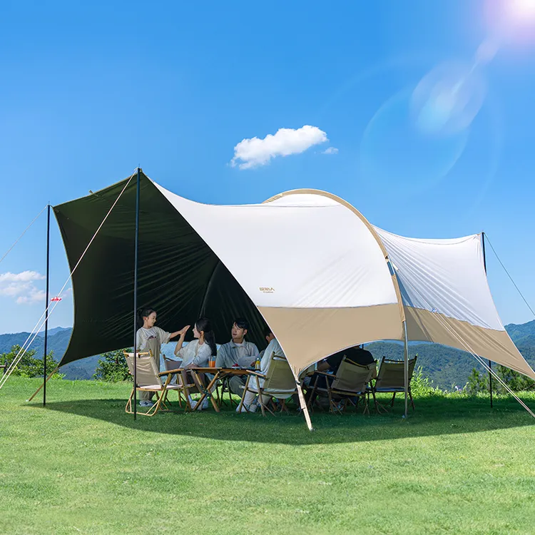 【黑胶云隐哈比天幕】帐篷户外大号过夜野营野餐装备全套防晒遮阳棚