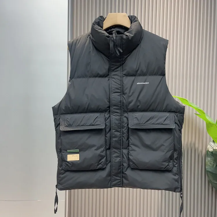 马甲男士秋冬季新款休闲立领防风保暖背心工装大口袋百搭外穿