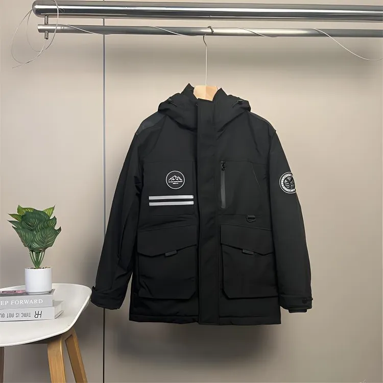 男士羽绒服冬季爆款加厚保暖连帽工装外套户外休闲多口袋防风百搭