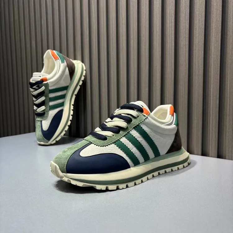 潮牌三道杠阿甘鞋男2025新款舒适皮面软底增高百搭网红爆款休闲鞋