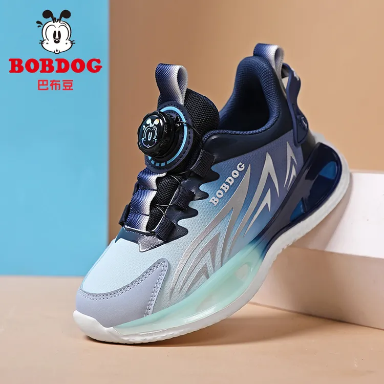 巴布豆儿童鞋春季皮面男童运动鞋8-15岁中大童男孩防滑软底跑步鞋
