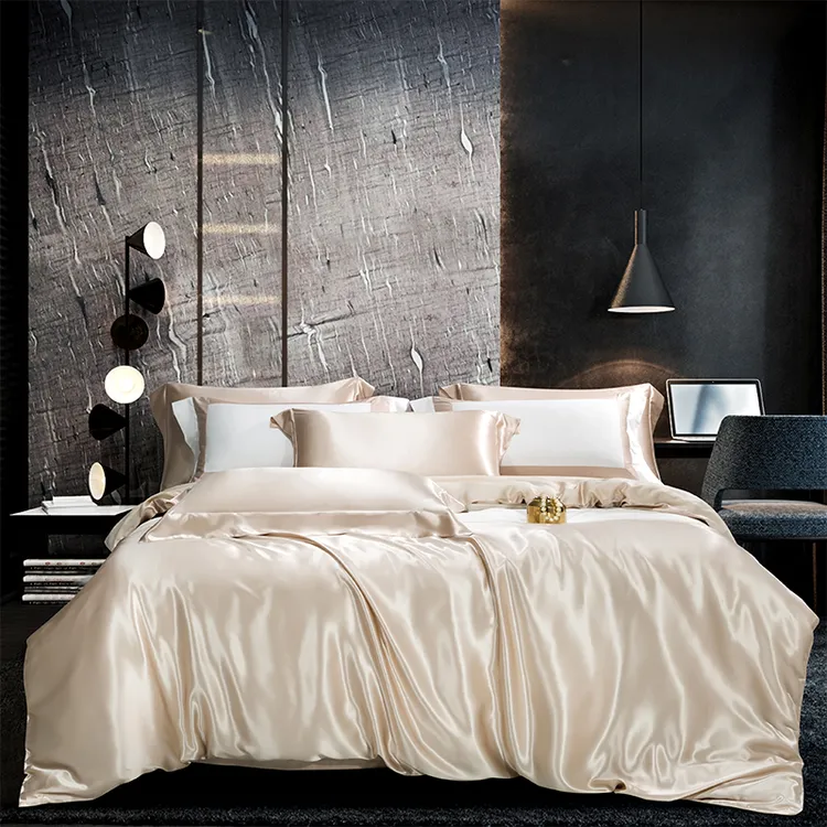 水星高端适用家纺套主卧用品100%桑蚕丝绸主卧高端四件套婚庆送礼