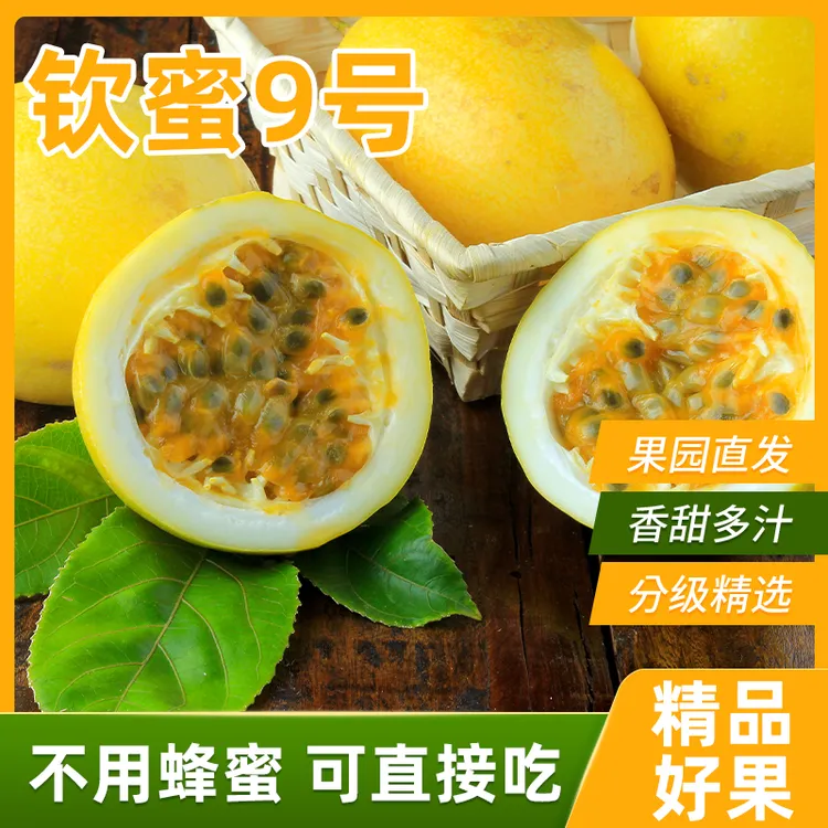 安冉珍果钦蜜9号黄金果【精品果】蜜甜口感当季水果正宗广西百香果