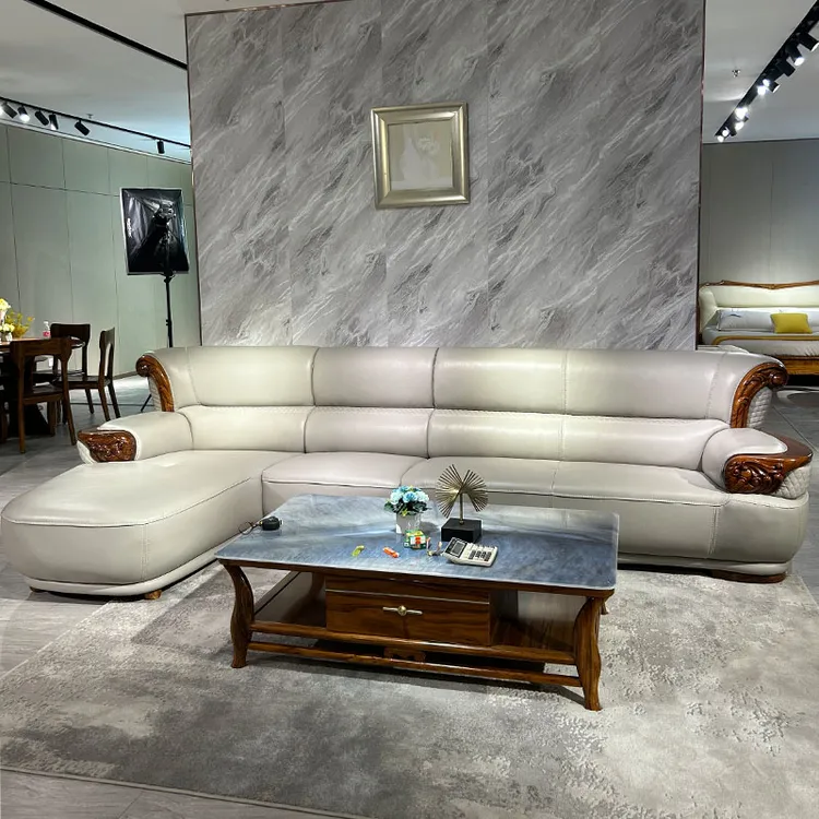 新中式乌金木真皮沙发2024新款客厅家用小户型全实木头层牛皮沙发