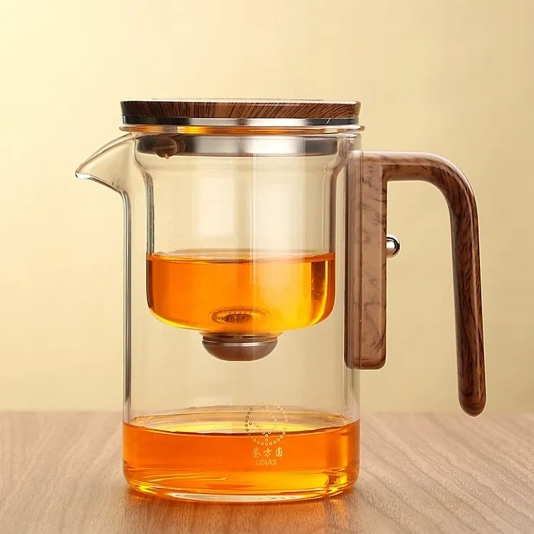 【轻奢品质】全玻璃耐热内胆飘逸杯泡茶壶过滤泡茶杯磁吸沏茶壶加厚