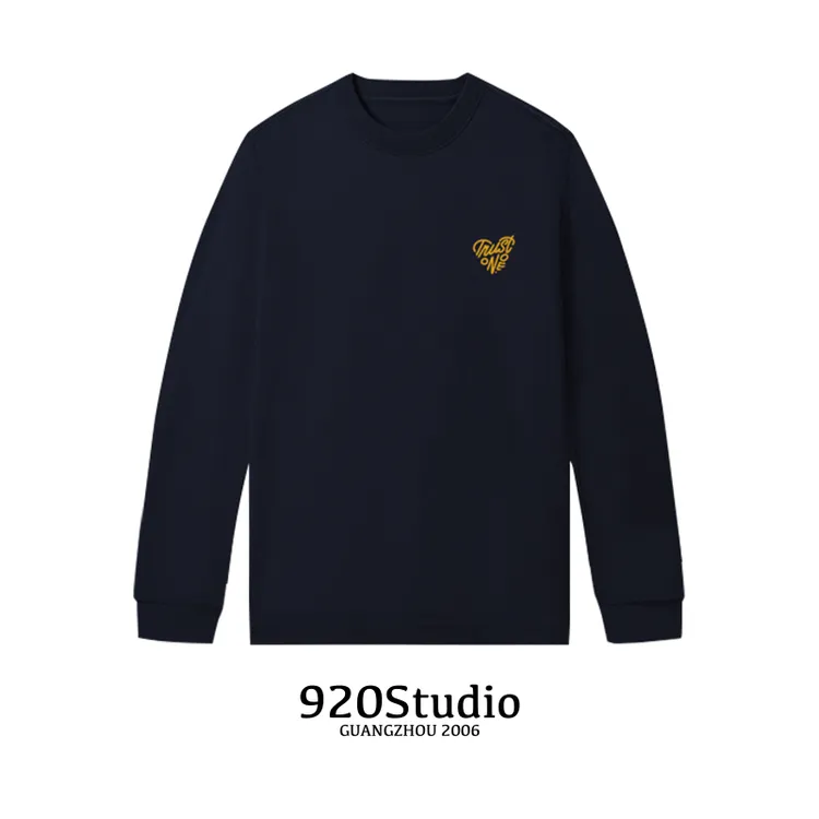 【爱心字母】百搭潮流小众圆领宽松休闲百搭印花长袖T恤