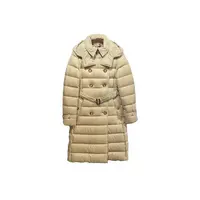 【香港发货】Burberry博柏利 女款连帽双排扣 长款羽绒服