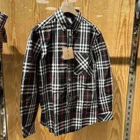 【香港发货】BURBERRY巴宝莉衬衫男款拼色格纹休闲长袖衬衫多色格纹