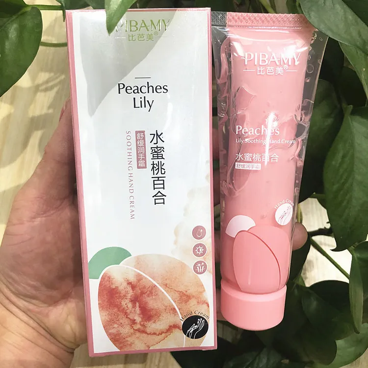 比芭美水蜜桃护手霜双管滋润保湿补水嫩肤手霜清爽不油腻修护防裂