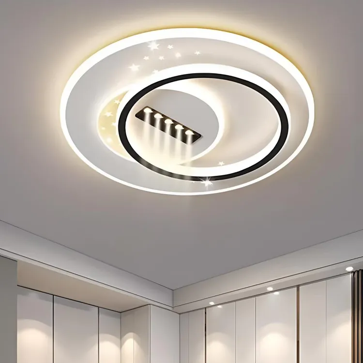 新款简约大气长方形大厅卧室吸顶灯餐厅房间超亮全光谱护眼吸顶灯