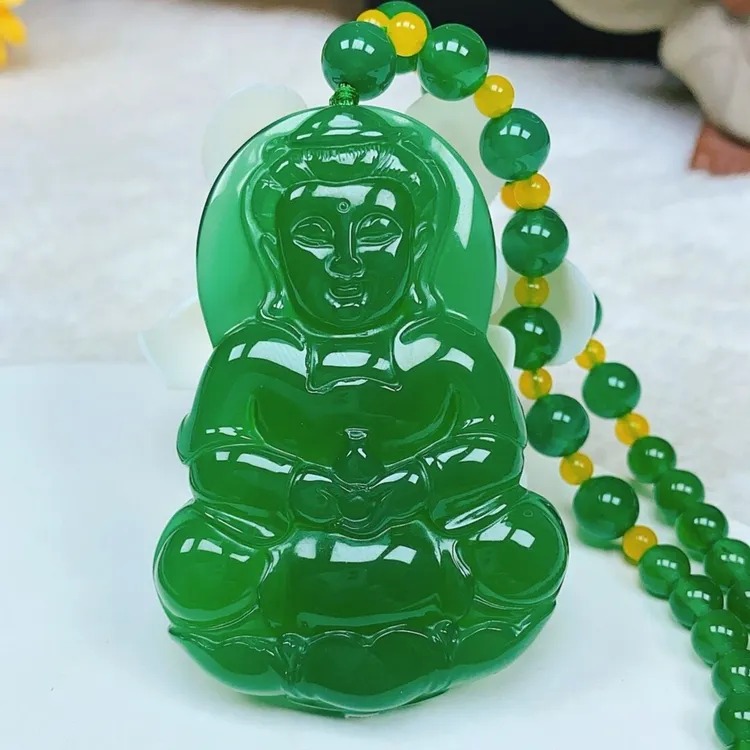 帝王大绿观音吊坠 观音吊坠(配珠链) 项链吊坠 带证书带礼盒
