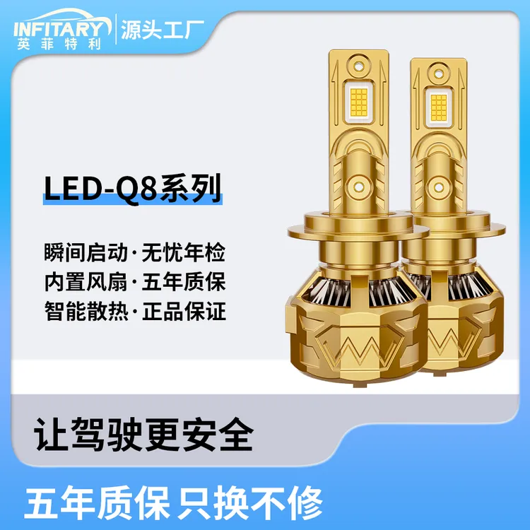 汽车大灯第三代LED170W大功率超亮大灯激光灯H1H4H79005灯