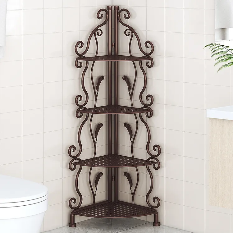 置物架落地铁艺浴室角架卫生间卧室多层厨房用品收纳储物架层架子