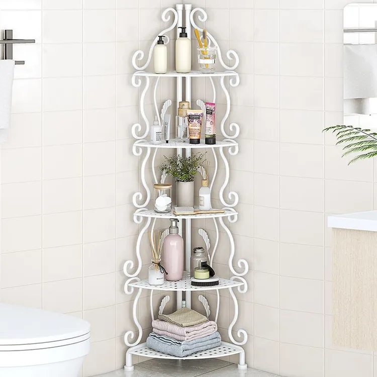 【可折叠免安装】铁艺浴室三角架置物架落地卫生间洗手间网红家具