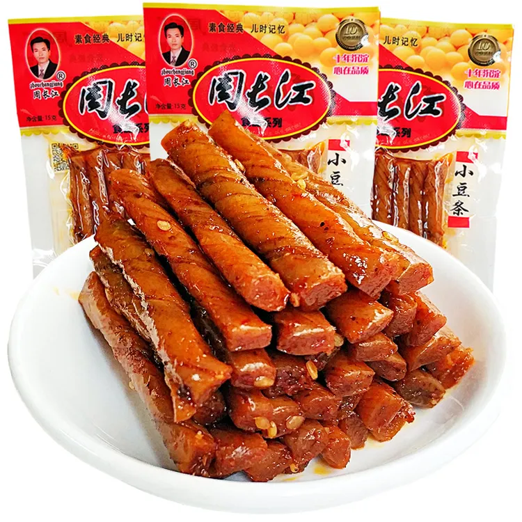 【经典怀旧】周长江小豆条辣条湖南麻辣豆筋小零食儿时小吃休闲食品