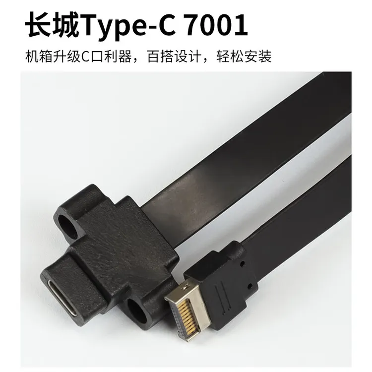 长城（Great Wall）Type-C 7001机箱扩展线材（C口加装/700mm扁线/10