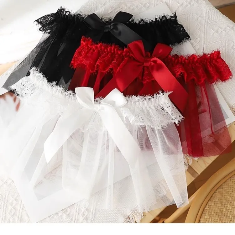 新款后蕾丝蝴蝶结裙边内裤女个性新款大码百搭