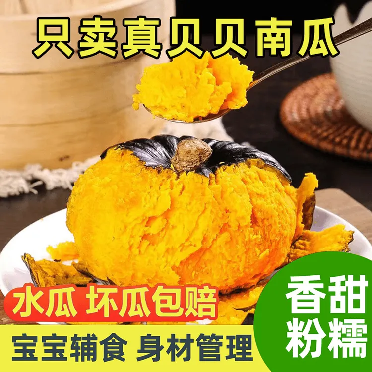 正宗贝贝南瓜5细腻斤 宝宝辅食粉糯香甜饱腹板栗味代餐新鲜粗粮