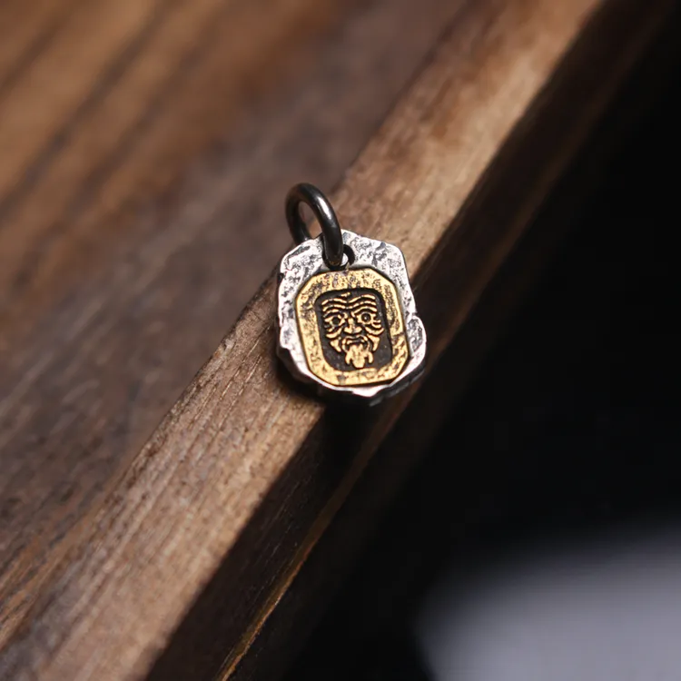 925银银制品 卡子侧挂小时尚文玩配饰件做旧挂坠复古扎基拉姆国潮