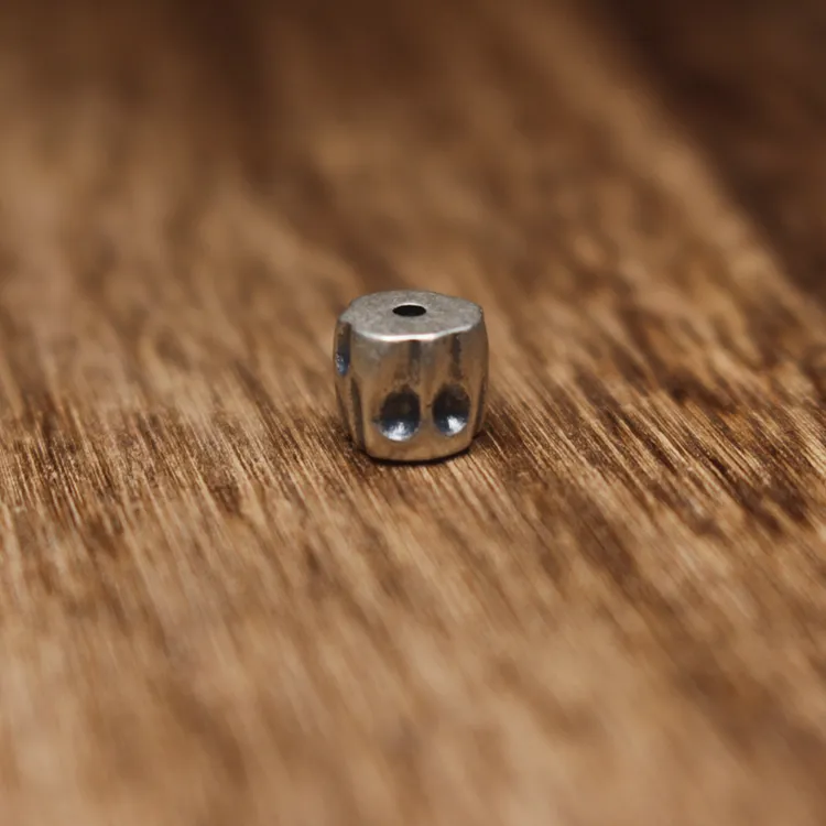 925银银制品 百香籽鬼脸隔珠腰珠顶珠做旧个性文玩配饰搭配手串