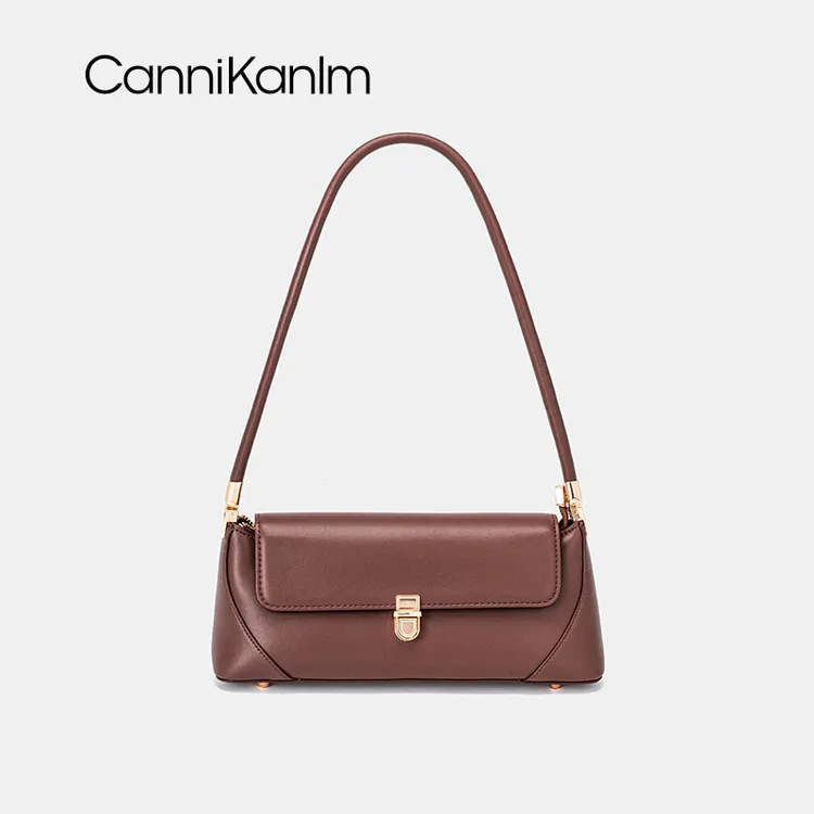 CanniKanlm法棍腋下包女2025新款高级质感小众设计复古通勤单肩包