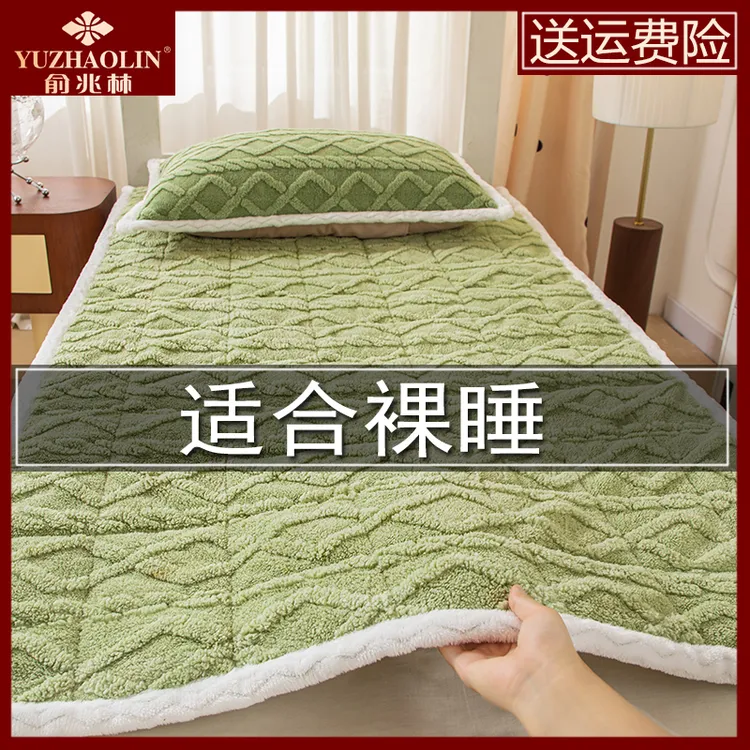 牛奶绒床垫褥子冬季褥垫法兰珊瑚绒软垫家用垫毛毯学生宿舍单双人