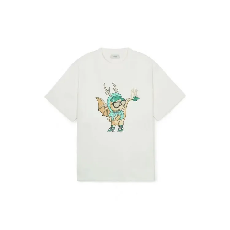 MLB纽约洋基队 龙年限定系列 SS24 卡通龙印花夏季圆领短袖T恤   