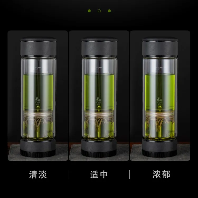 亚泰茶水分离泡茶杯专用泡茶师男士礼物双层玻璃杯子高档定制女士
