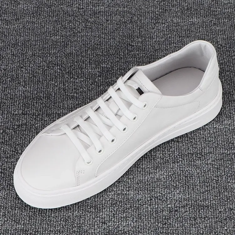 纯白真皮小白鞋男款春季2024新款鞋子男潮鞋百搭透气休闲板鞋男士