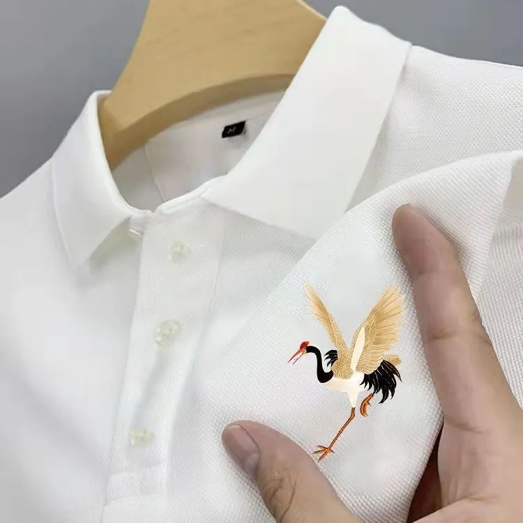 Polo衫男短袖t恤潮牌潮流立领男士半袖男装2024新款翻领上衣服潮
