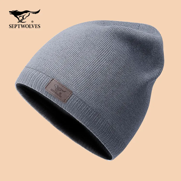 七匹狼帽子男士冬季防寒保暖毛线针织帽女时尚潮户外新款加绒冷帽