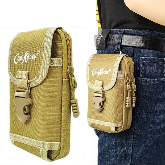 新款包腰男穿皮带包包盖式防水迷彩工作零包休闲腰跨包工地小挂包