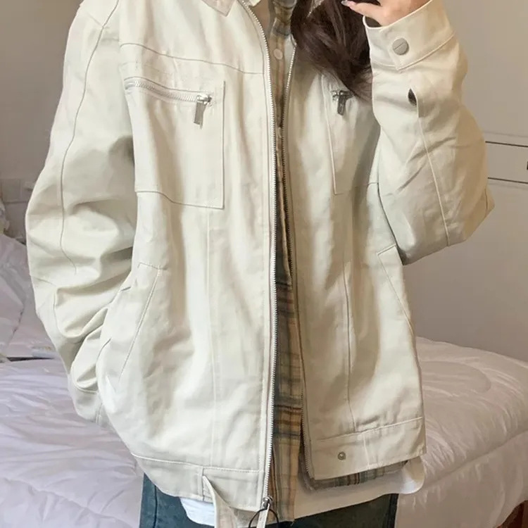 古着vintage美式水洗工装夹克男女同款多口袋高级感设计重磅外套