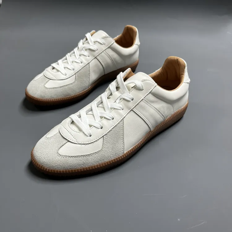 德训鞋男休闲皮鞋复古圆头轻便运动休闲鞋透气鞋子时尚百搭