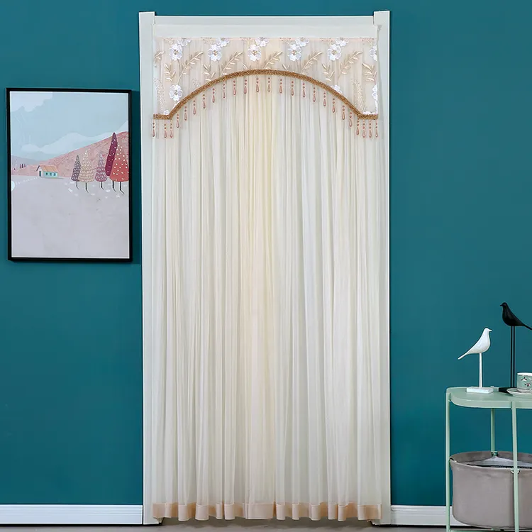 隐私防蚊门帘四季免打孔空调隔断帘卧室遮挡纱帘隔断魔术贴简约帘