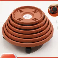 圆形花盆底座接水盘底托万向轮加厚移动万向轮花盆托盘