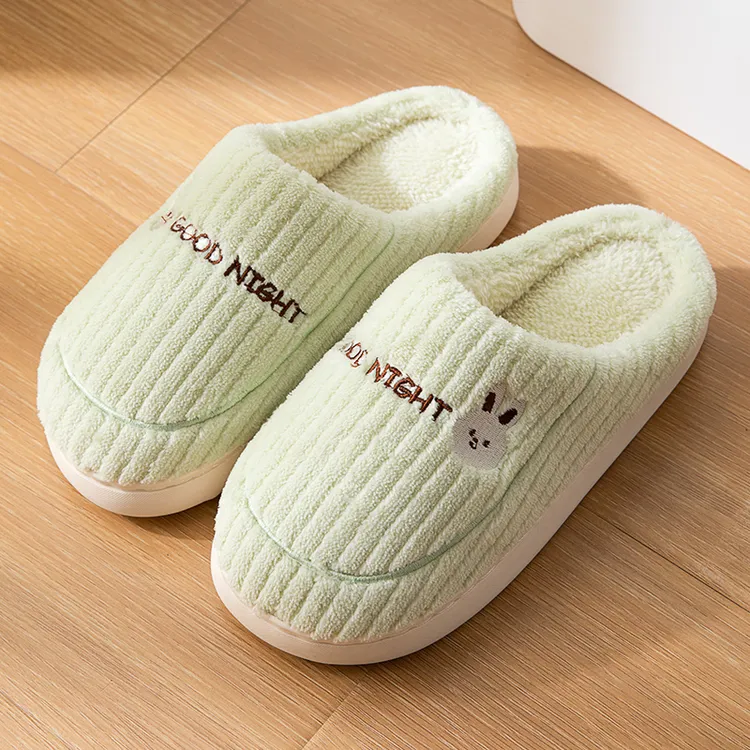 洁丽雅2025新款棉拖鞋女秋冬学生宿舍保暖毛绒绒舒适百搭时尚包头