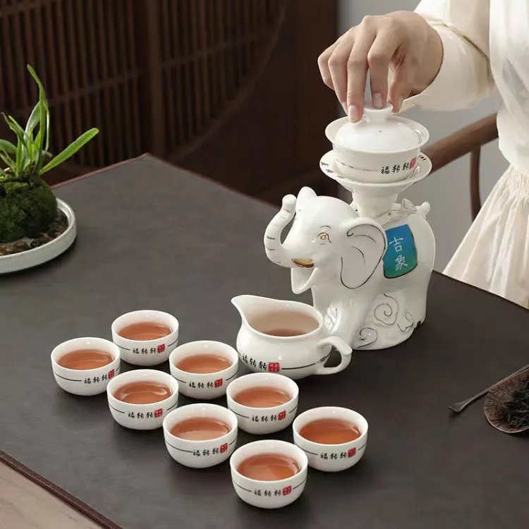 简约半全自动冲茶器懒人简约功夫茶具套装客厅泡茶器旋转出水家用