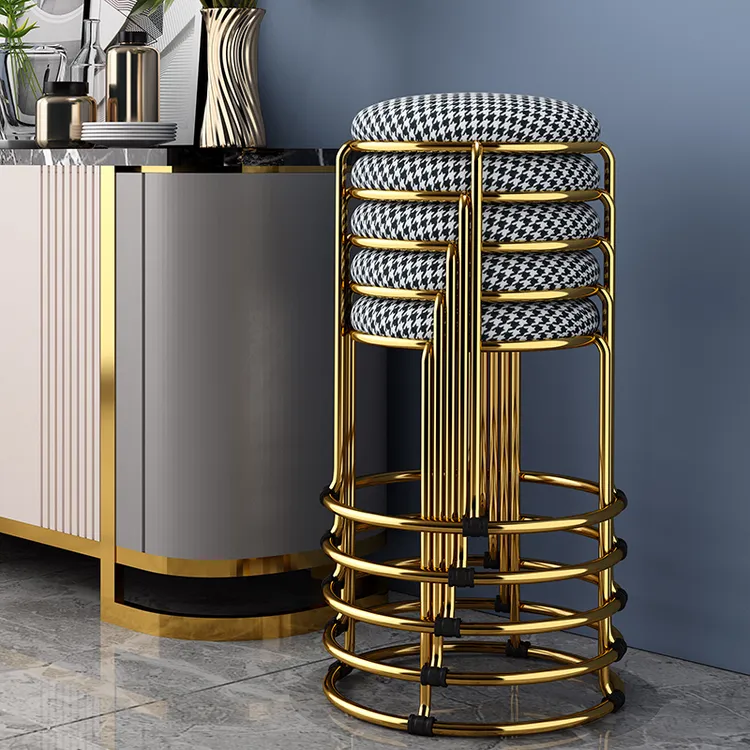 轻奢餐椅餐桌椅子家用现代简约ins吃饭凳子书桌用网红不锈钢餐凳