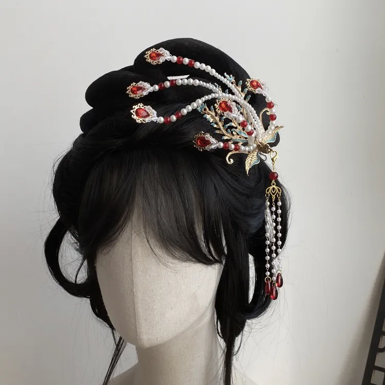 预售【烧蓝凤-有凤来仪】侧凤古风汉服配饰 