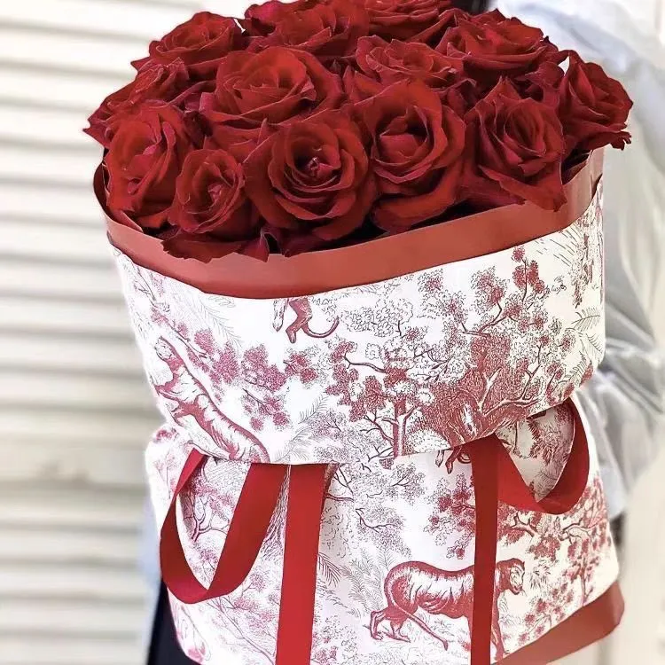 午后伯爵红茶复古印花鲜花包装纸花束包花纸压纹纸7.5丝