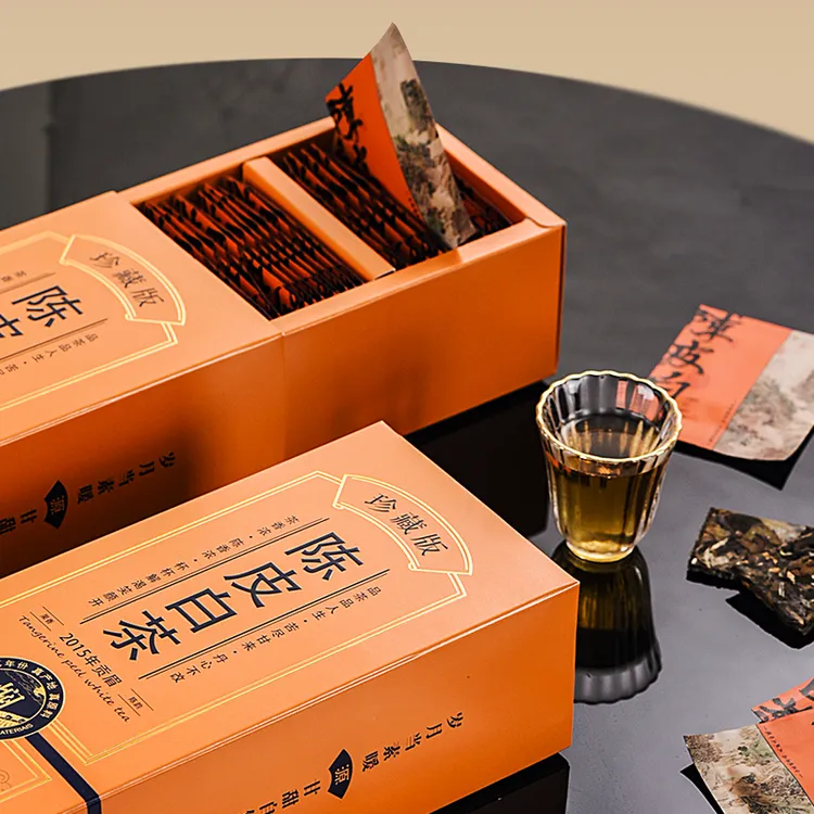 中秋送礼陈皮白茶 正宗福鼎白茶陈皮贡眉老白茶叶礼盒