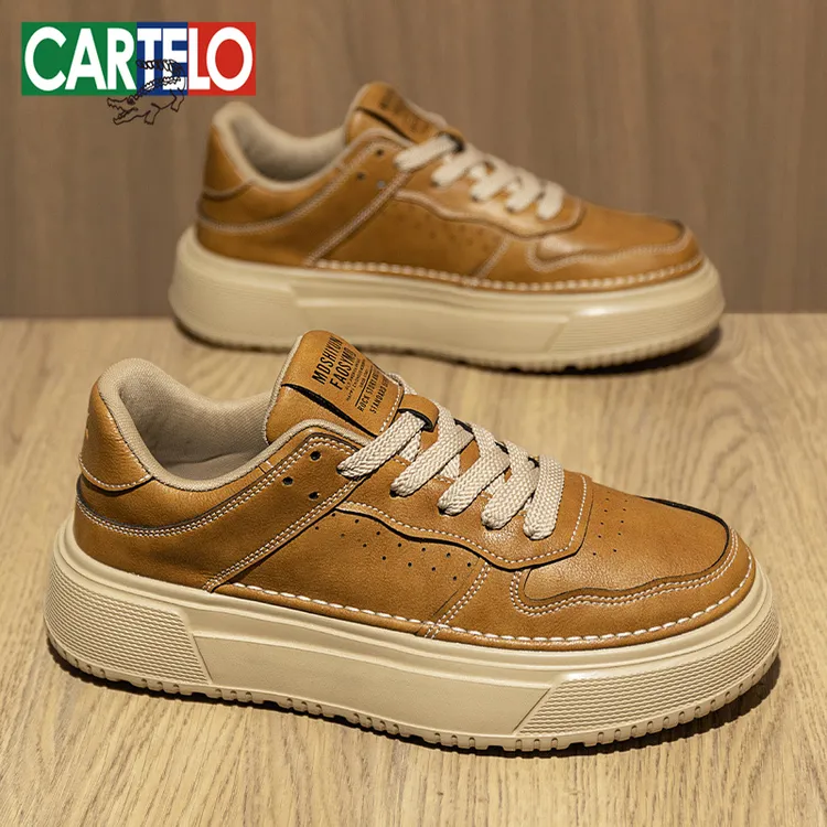 卡帝乐鳄鱼男鞋2024新款潮流百搭休闲皮鞋时尚男士上班工装潮鞋子