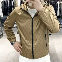 *连帽外套*新款简欧轻奢高级印花时尚百搭连帽外套男款休闲高品质