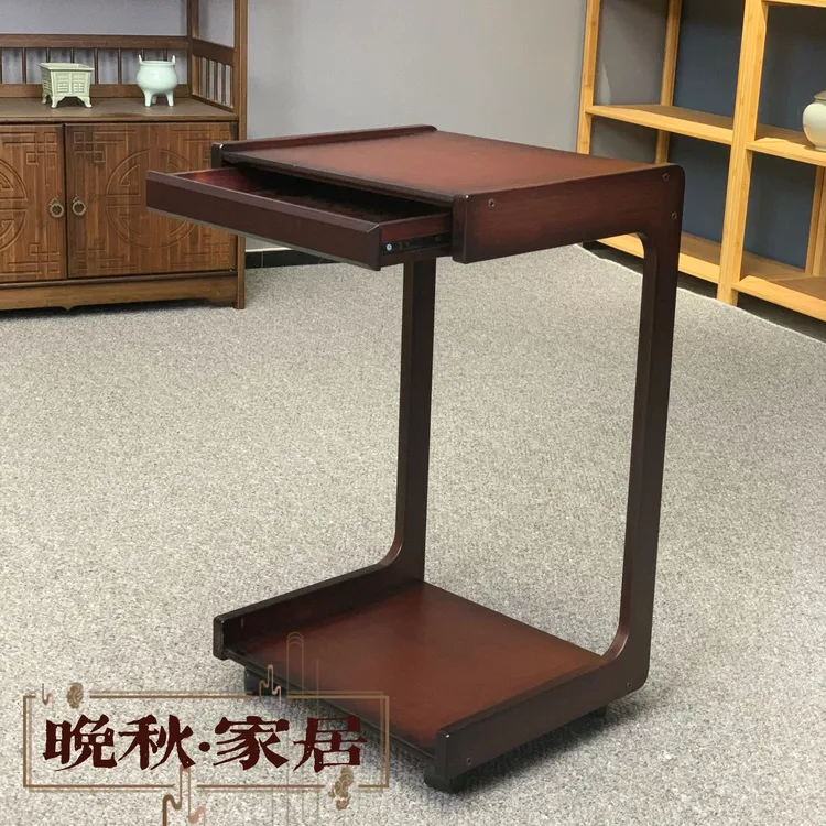 可移动边几沙发床头带轮带抽屉可收纳多功能现代简约款茶几小推车