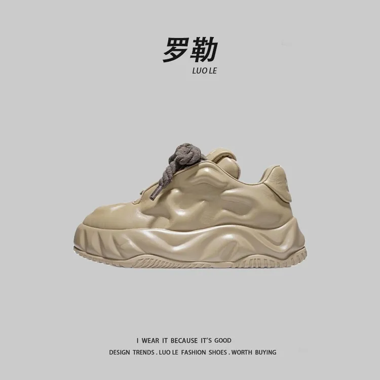 LUOLE罗勒外贸祥云系列运动鞋秋冬款老爹鞋休闲厚底面包鞋男女潮
